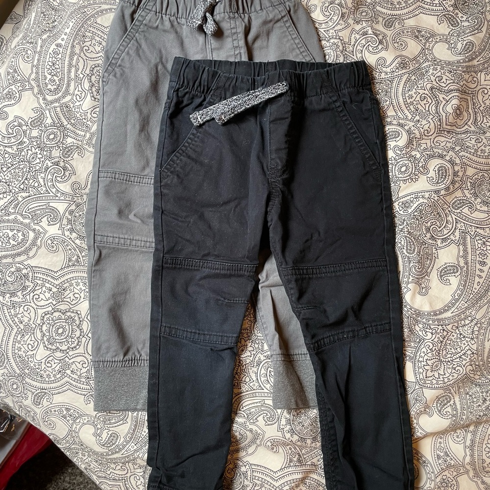 3/$12 Cat&Jack Kids Black and Gray Jogger Pants